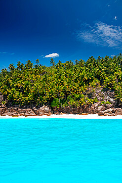 Beautiful beach and lagoon, The Seychelles, Indian Ocean, Africa