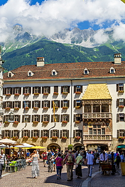 Golden Roof (Goldenes Dachl) balcony, Old Town, Innsbruck, Tyrol, Austria, Europe