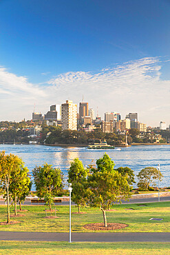 View across Sydney Harbour from Barangaroo Reserve, Sydney, New South Wales, Australia, Pacific