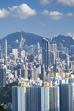 Skyline of Kowloon and Hong Kong Island, Hong Kong, China, China, Asia