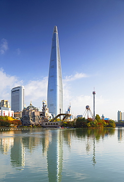 Lotte World Tower and Lotte World Adventure theme park, Seoul, South Korea, Asia