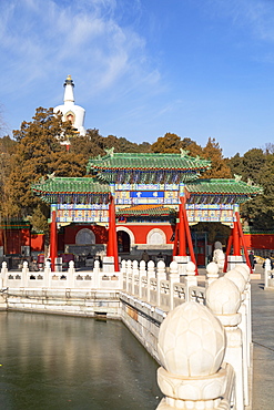 White Dagoba in Beihai Park, Beijing, China, Asia