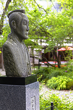 Statue in Kakunodate Historical Village – Aoyagi Residence on Samurai Residence Street, Kakunodate, Akita, Japan