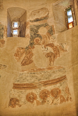 Frescoes, Church of St. Theodore Stratilates, dating from 1360, UNESCO World Heritage Site, Veliky Novgorod, Novgorod Oblast, Russia, Europe