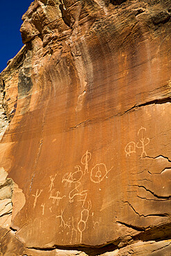 Ancestral Puebloan Petroglyphs, Upper Sand Island, Bears Ears National Monument, Utah, United States of America, North America