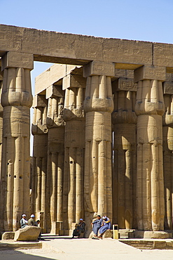 Columns of Hypostyle Hall, Luxor Temple, UNESCO World Heritage Site, Luxor, Thebes, Egypt, North Africa, Africa