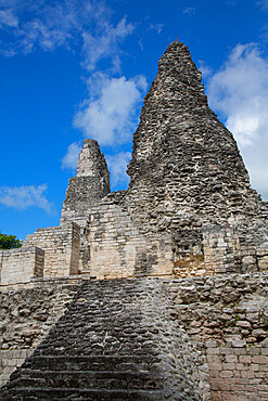 Mayan Ruins, Structure 1, Xpujil Archaeological Zone, Rio Bec Style, near Xpujil, Campeche State, Mexico, North America