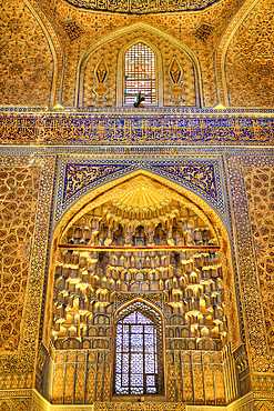 Interior, Gur-E-Amir Complex (Mausoleum), Built 1403, Burial Site of Amir Temir, Samarkand, Uzbekistan