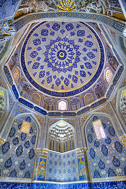 Ceiling, Shirin Beka Oka Mausoleum, Shah-I-Zinda, Samarkand, Uzbekistan