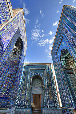 Mausoleums, Upper Complex, Shah-I-Zinda Acopolis, Samarkand, Uzbekistan