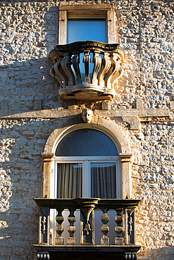 Decorative Balcony, Old Town, Pula, Croatia, Europe