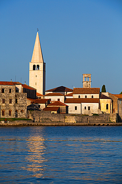 Tower of Euphrasian Bascilica, UNESCO World Heritage Site, Old Town, Porec, Croatia, Europe