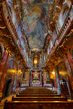 Interior, created by the Asam Brothers, Asam Kirche (Church), 1733, Munich, Bavaria, Germany, Europe