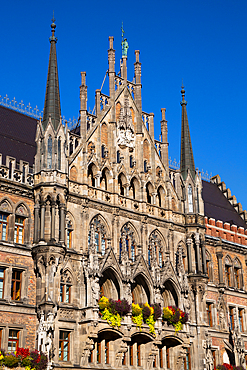 New Town Hall, Marienplatz (Plaza) (Square), Old Town, Munich, Bavaria, Germany, Europe