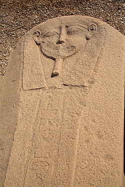 Top, Stone Sarcophagus, Temple of Hathor, Dendera, Qena, Egypt, North Africa, Africa