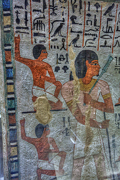 Image of Sennefer on right, Tomb of Sennefer, TT96, Tombs of the Nobles, Ancient Thebes, UNESCO World Heritage Site, Luxor, Egypt, North Africa, Africa