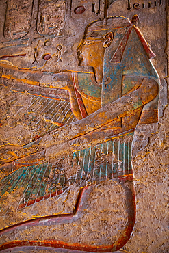 Relief of Goddess Isis, Tomb of Rameses III, KV11, Valley of the Kings, Ancient Thebes, UNESCO World Heritage Site, Luxor, Egypt, North Africa, Africa