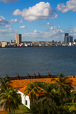 Castle of the Three Kings of Morro (foreground), Havana Skyline (background), Havana, Cuba