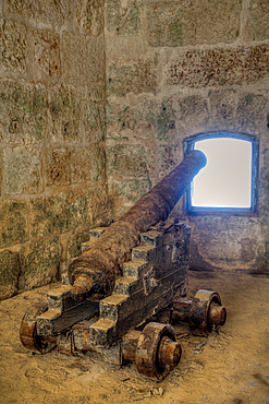 Centuries Old Cannon Artillery (Interior), Castle of the Three Kings of Morro, Havana, Cuba