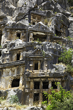 Lycian Rock Tombs, 4th Century BC, Myra Ancient City, Demre, Antalya, Turkey