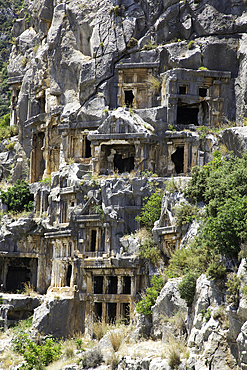 Lycian Rock Tombs, 4th Century BC, Myra Ancient City, Demre, Antalya, Turkey