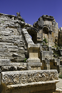 Rock Sculpture (foreground), Roman Theater, 3rd Century CE, Myra Ancient City, Demre, Antalya, Turkey