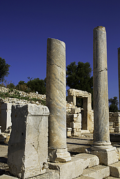 Inscription, Marble Columns, Harbor Street, 2nd Century BC, Patara Ancient City (origins back to 5,500 BC), Patara National Park, Antalya, Turkey