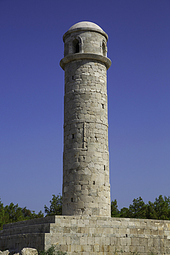 Patara Lighthouse, Built by Emperor Nero in 64 AD, Patara Ancient City (origins back to 5,500 BC), Patara National Park, Antalya, Turkey