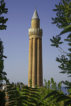 Yivli Fluted Minaret Mosque, 1230 AD, Old Town, Antalya, Antalya Province, Turkey