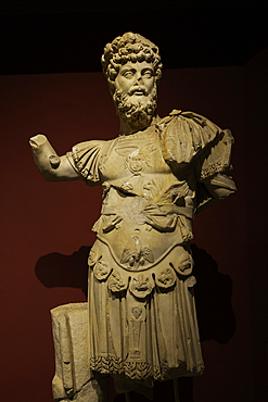 Marble Statue of Emporer Septimus Severus, 2nd Century AD, found in Perge, Antalya Archaeological Museum, Antalya, Turkey
