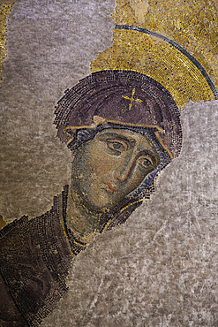 The Deesis Mosaic, Virgin Mary, Hagia Sophia Grand Mosque, Sultanahmet, Istanbul, Turkey