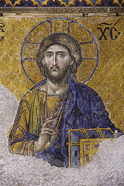 The Deesis Mosaic, Jesus, Hagia Sophia Grand Mosque, Sultanahmet, Istanbul, Turkey