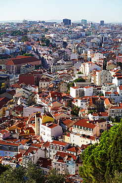 Architecture and street scenery in central Lisbon, Portugal