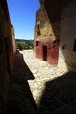 Nineteenth century houses, Grotta di Mangiapanne, northwest Sicily, Italy, Europe