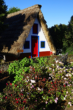 Traditional house in Santana, northwest Madeira, Portugal, Atlantic, Europe