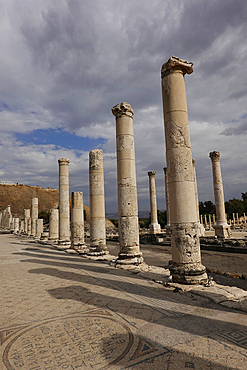 The ruins of the ancient Roman and Byzantine city of Bet Shean, Bet Shean National Park, Israel