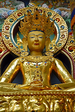 Buddhist Golden Temple in Bylakuppe, Coorg, Karnataka, India, Asia