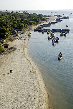 View from Pamban Bridge, Rameshwaram, Tamil Nadu, India, Asia