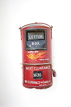 India Post letterbox, Orissa, India, Asia