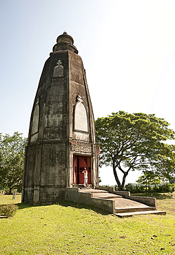 Shiva temple, one of many in the archaeological site of Suryapahar, the confluence of Hinduism, Buddhism and Jainism, Assam, India, Asia