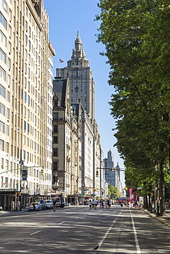 Central Park West, closed to traffic for an event, Manhattan, New York City, New York, United States of America, North America