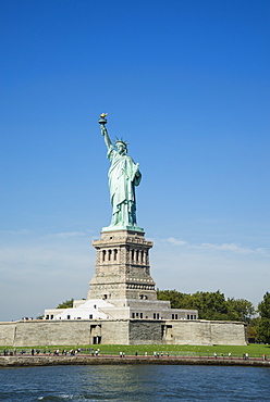 Statue of Liberty and Liberty Island, New York City, New York, United States of America, North America