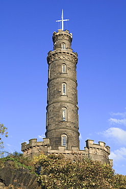 Nelson Monument, Calton Hill, Edinburgh, Lothian, Scotland, United Kingdom, Europe