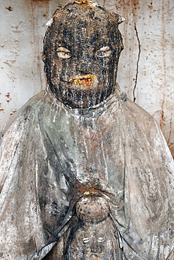 Legba Voodoo protection outside a house, Togoville, Togo, West Africa, Africa