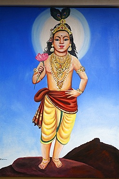 Murugan (Shiva) painting in Highgate Hill Murugan temple, London, England, United Kingdom, Europe