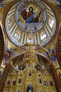 Inside one of the churches, Curchi Monastery, Curchi, Moldova, Europe