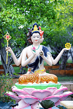 Quan Am Phat Dai buddhist temple. Quan Am (Quanyin) bodhisattva of compassion or goddess of Mercy. Bac Lieu. Vietnam. .