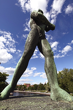 Statue of Hunter, Hameensilta Bridge, Tampere City, Pirkanmaa, Finland, Scandinavia, Europe