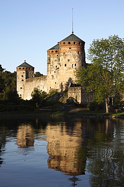 Olavinlinna Medieval Castle (St. Olaf's Castle), Savonlinna, Saimaa Lake, Savonia, Finland, Scandinavia, Europe