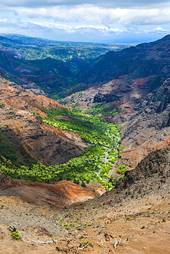 View over the Waimea Canyon, Kauai, Hawaii, United States of America, Pacific